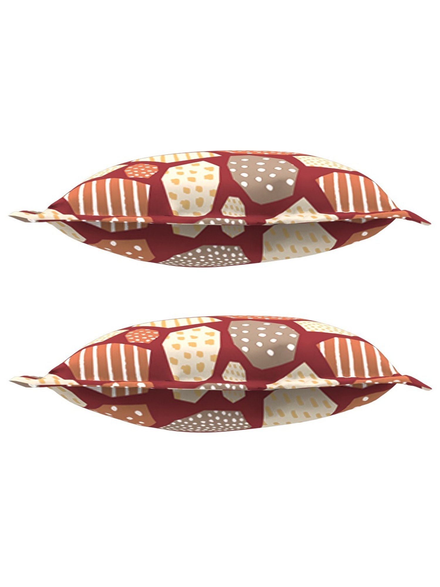 Petal Home Mosaic Abstract Multicolor 300 TC Cotton Pillow Covers - Set of 2