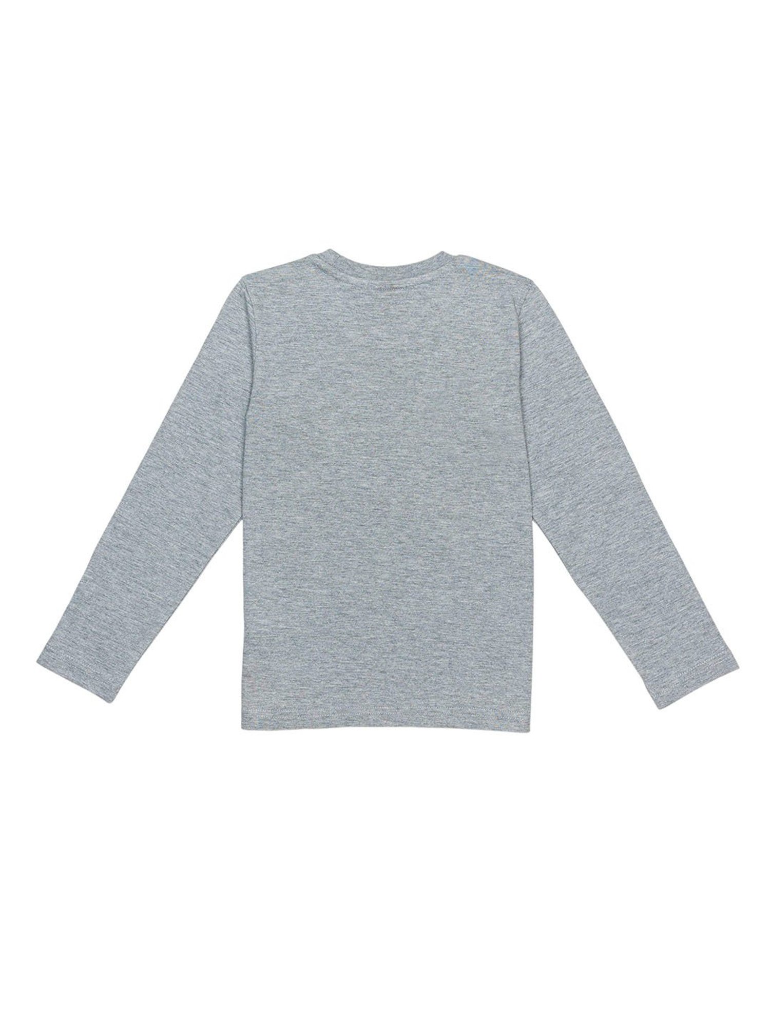 H by Hamleys Boys Grey Printed Full Sleeves T-Shirt