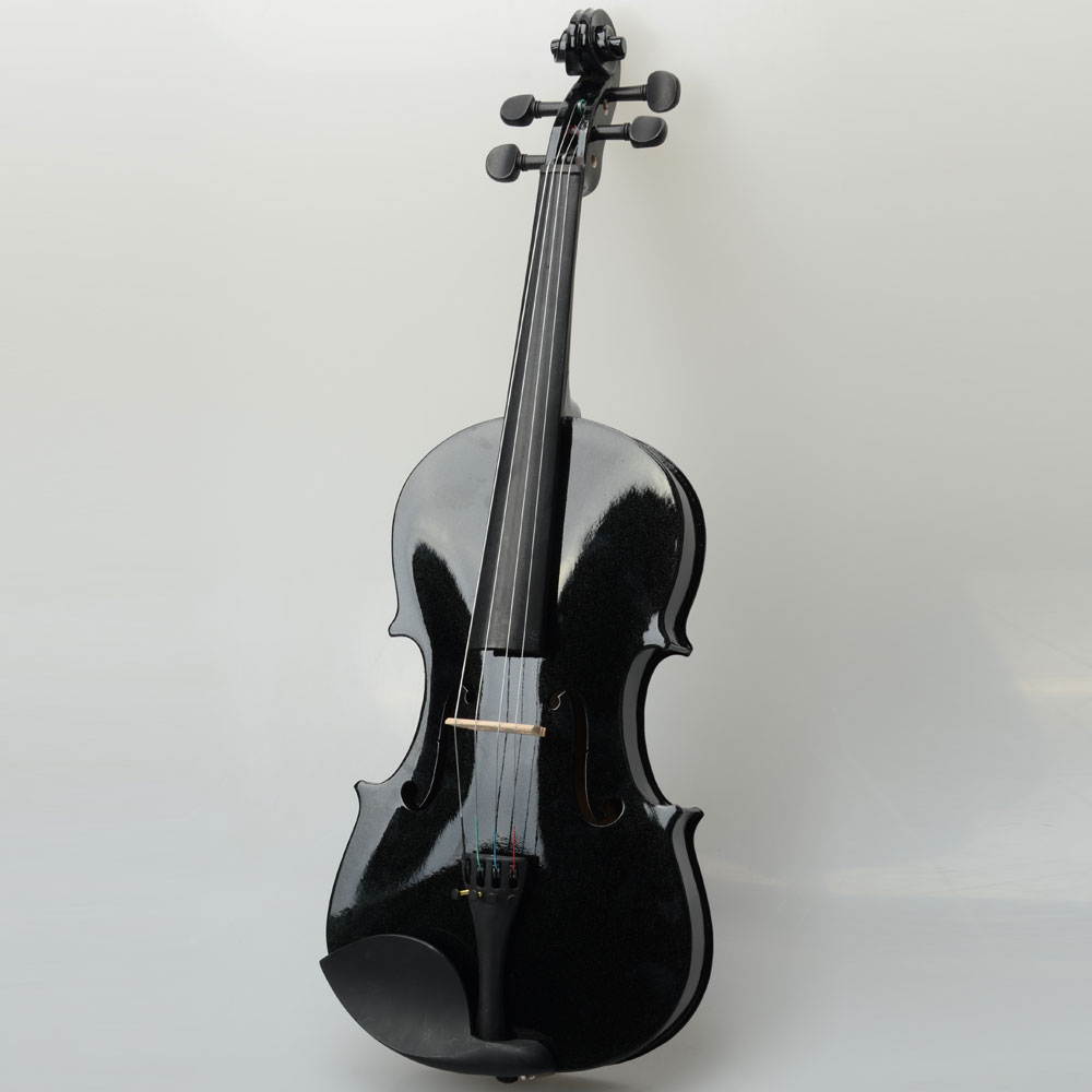 15" Inch Acoustic Basswood Viola w/ Case + Rosin + Bow Black for Adults