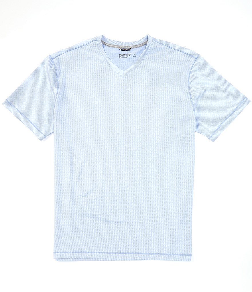 Solaris Powered by CoolCore Short-Sleeve Striated V-Neck Tee