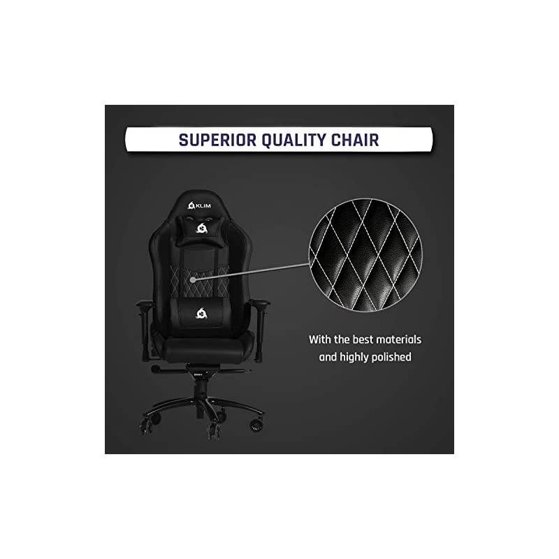 Esports Gaming Chair Executive Ergonomic Racing Computer Chair - Back & Head Support - New - Adjustable Armrest - Desk & Office Recliner - Silla Gamer - Black Cushion