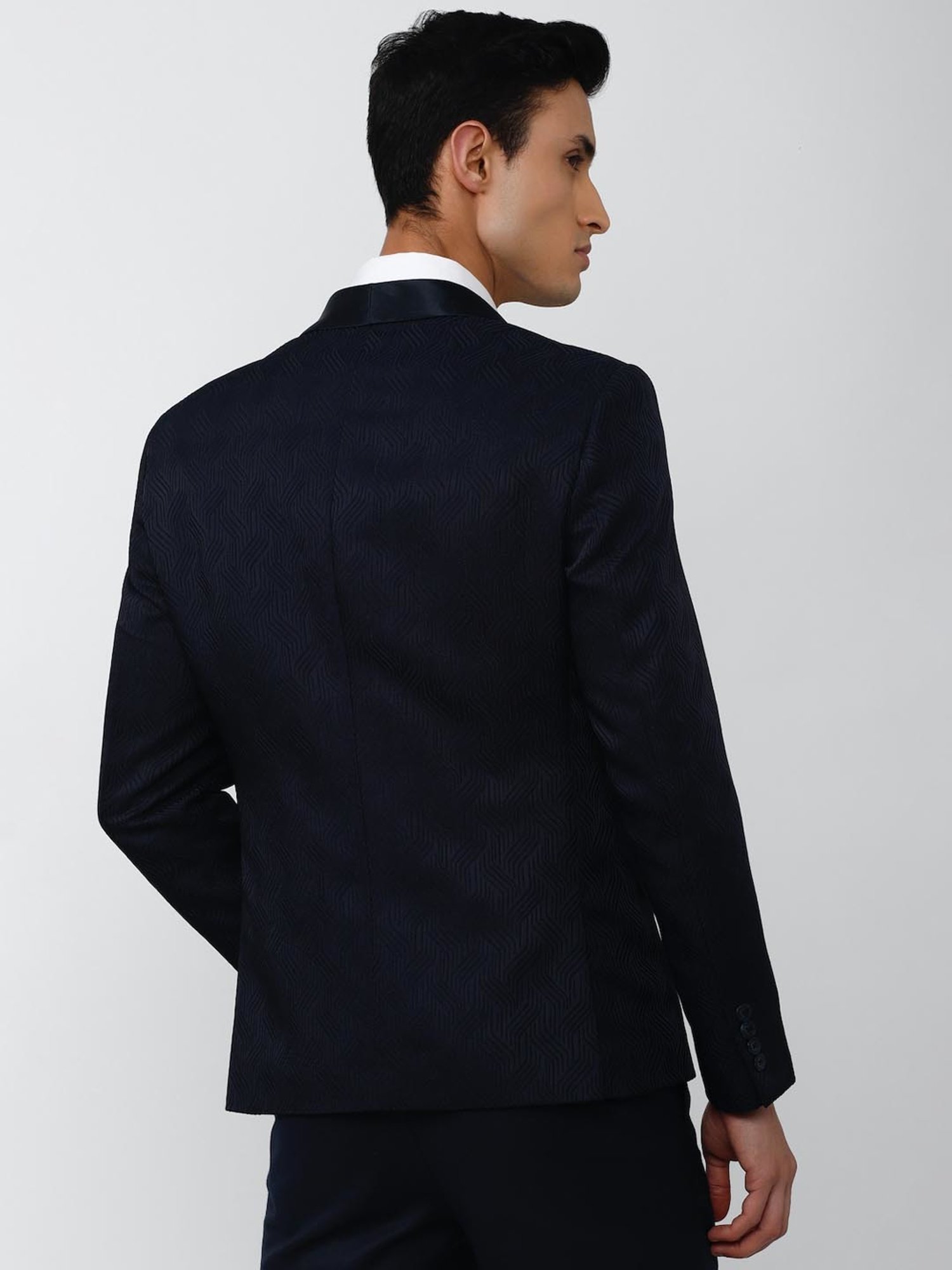 Louis Philippe Light Blue Regular Fit Blazer