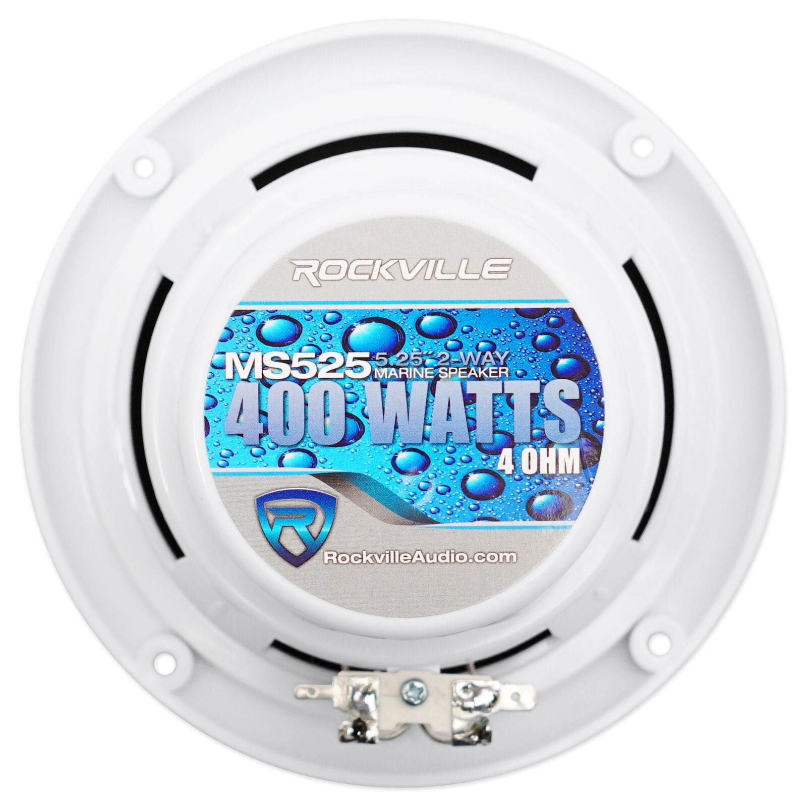 Pair   MS525W 5.25" 400 Watt Waterproof Marine Boat Speakers 2-Way White