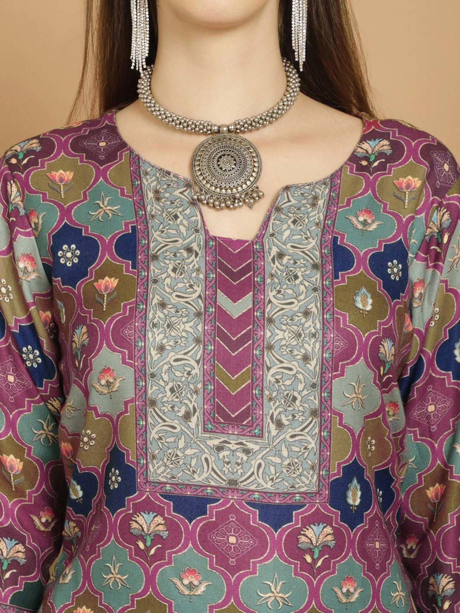 Stylee LIFESTYLE Multicolor Printed Unstitiched Dress Material