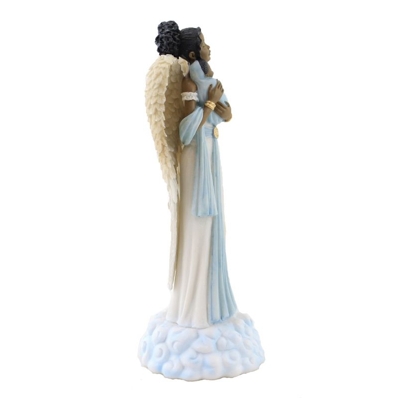 Black Art " Angel With Baby Boy Heavenly Figurine  -  Decorative Figurines