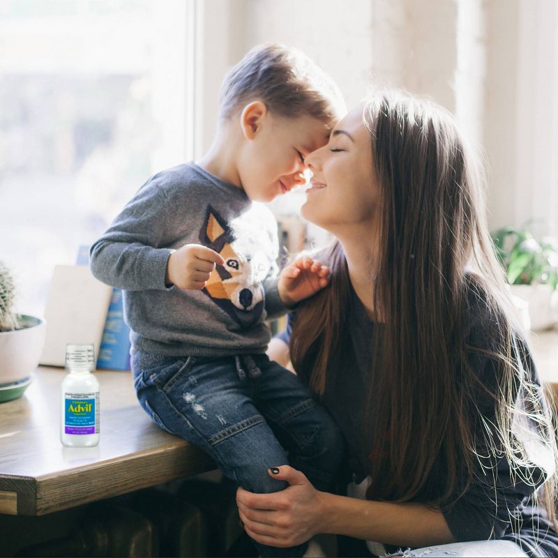 Children's Advil Liquid Fever Reducer/Pain Reliever (NSAID) - 100 mg Ibuprofen - Grape Flavor - 4 fl oz