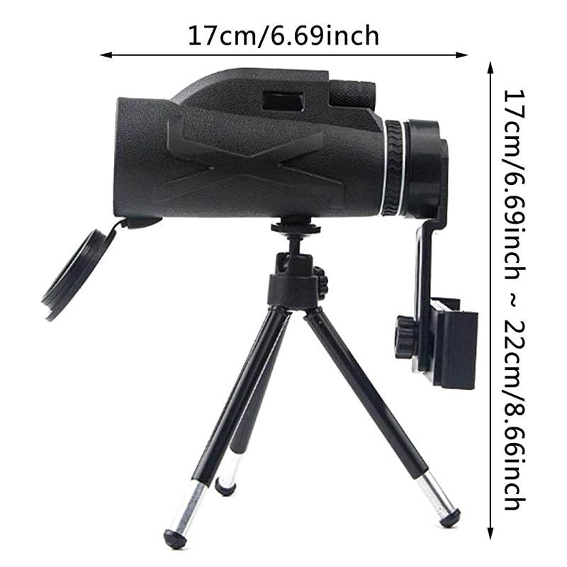 Telescope 80x100 High Definition Telescope Night Vision Waterproof Telescope Clear Telescopes with Compass Smartphone Holder Tripod for Bird Watching Hiking Camping Concerts