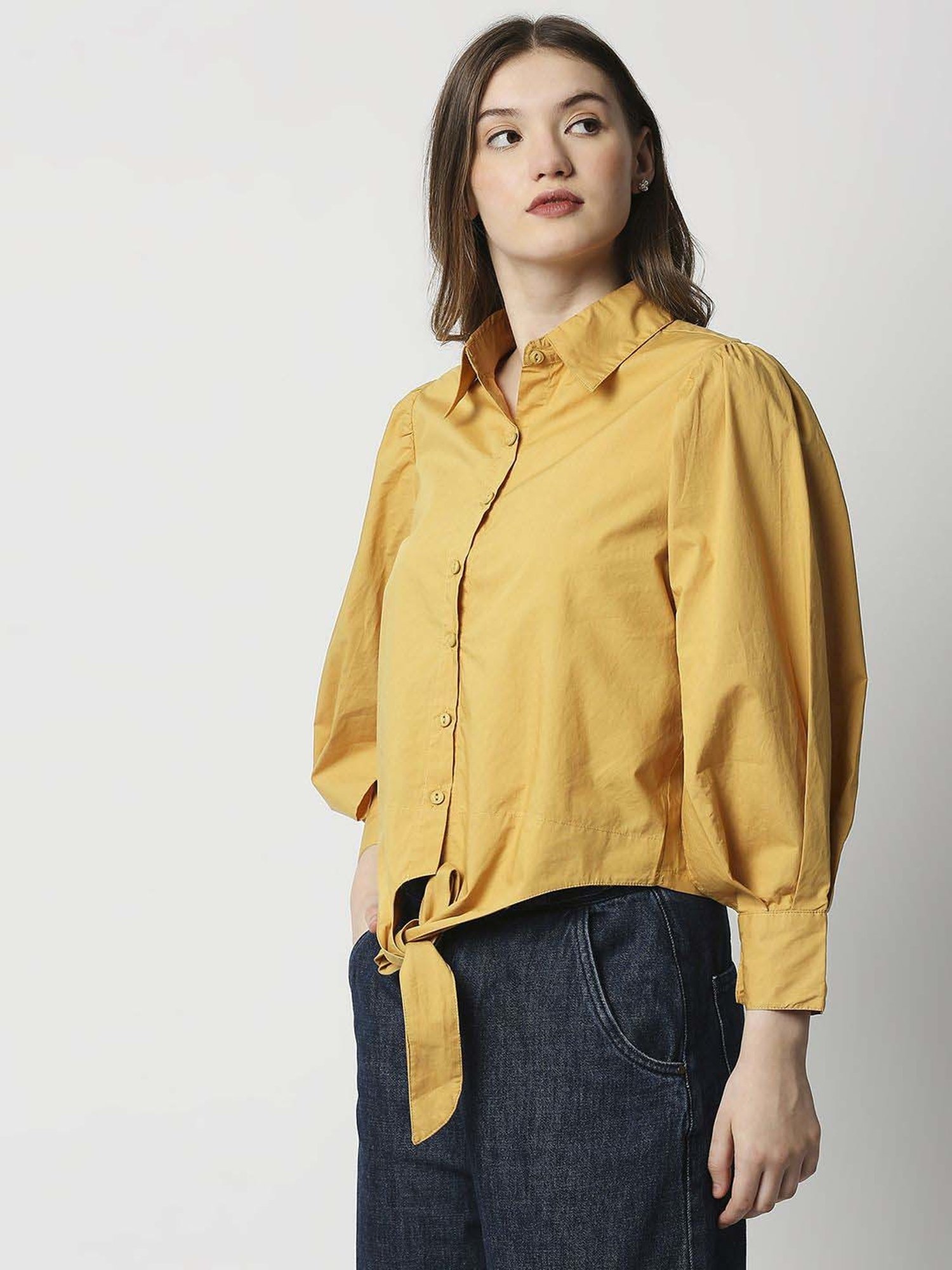 Remanika Mustard Pure Cotton Shirt