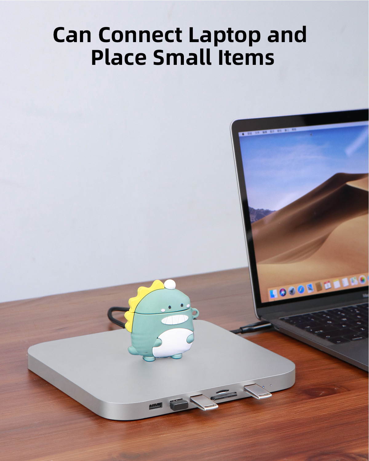 USB-C Hub with Hard Drive Adapter, Hagibis Type-C Docking Station & Stand for Mac Mini M1 with SATA, USB 3.0, SD/Micro SD Card Reader and USB 2.0 Ports Compatible with 2020 & 2018 Mac Mini MacBook