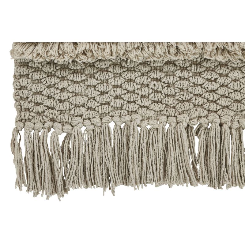 Savannah Cotton Fringe Bath Runner Taupe - VCNY