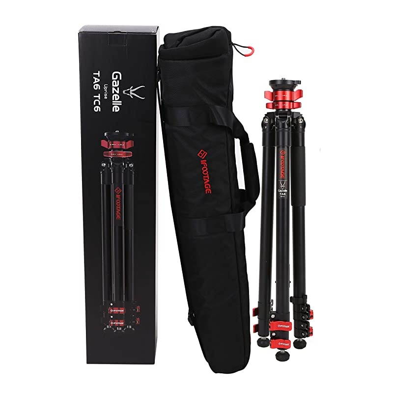 Carbon Fiber Travel Tripod, 59" Professional Video Camera Tripods 4 Sections with Centre Pole,Compatible with Canon, Nikon, Sony DSLR Camcorder Video Photography, Max Load 13.2 lbs