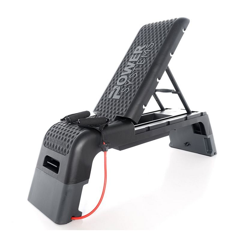 Power Systems Multi Functional Fitness Weight Bench Step Deck with Non Slip Surface for Full Body Home Exercise, Gym Cardio, and Strength Workouts