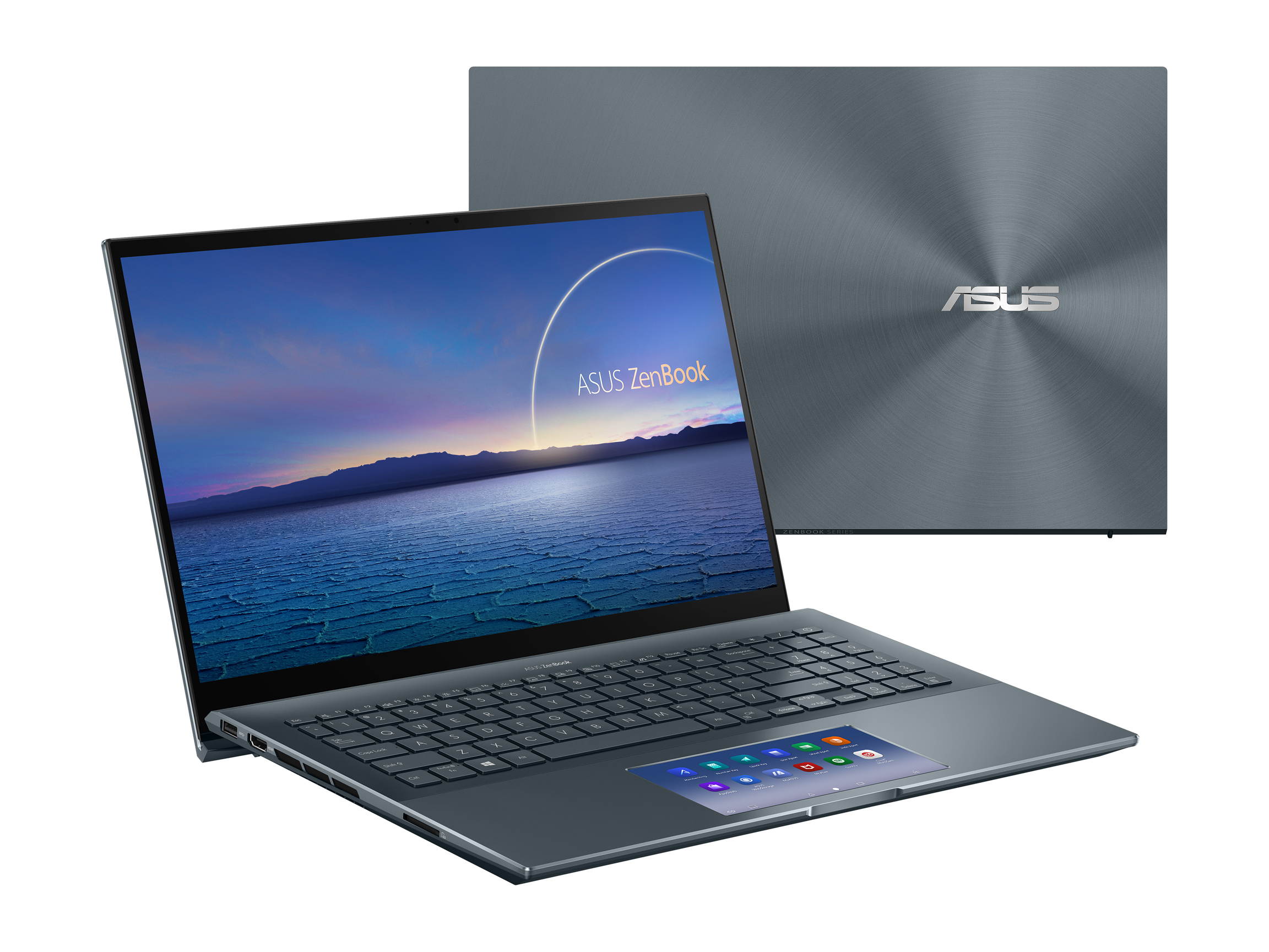 ASUS ZenBook Pro 15 OLED Ultra-Slim Laptop 15.6" 4K UHD OLED NanoEdge Bezel Touch Display, Intel Core i7-10750H, GeForce GTX 1650 Ti, 16GB RAM, 1TB PCIe SSD, Windows 10 Pro, Pine Grey, UX535LI-IH77T