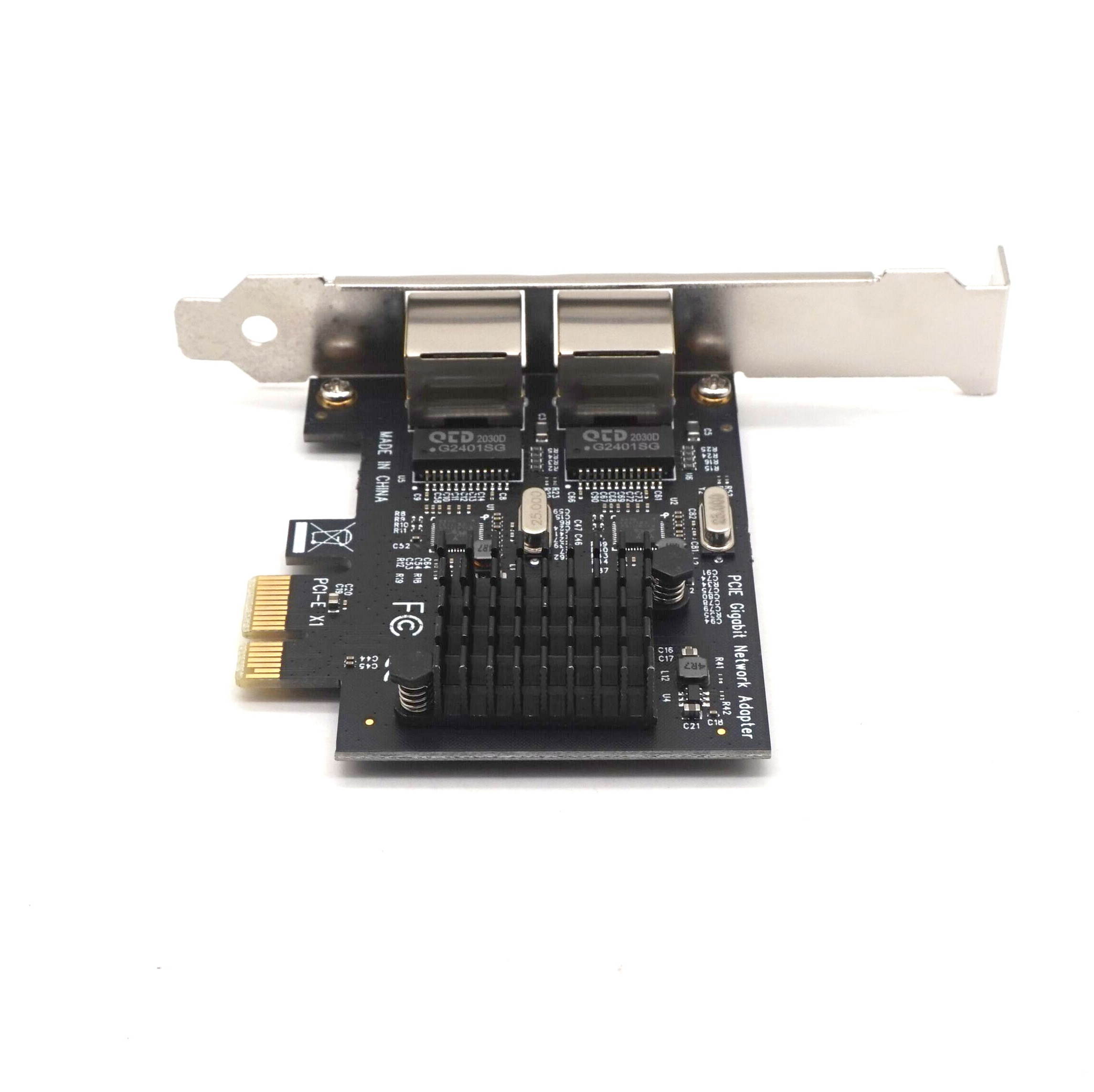 Weastlinks Dual-Port PCI-E X1 Gigabit Ethernet Network Card 10/100/1000Mbps Rate Adapter