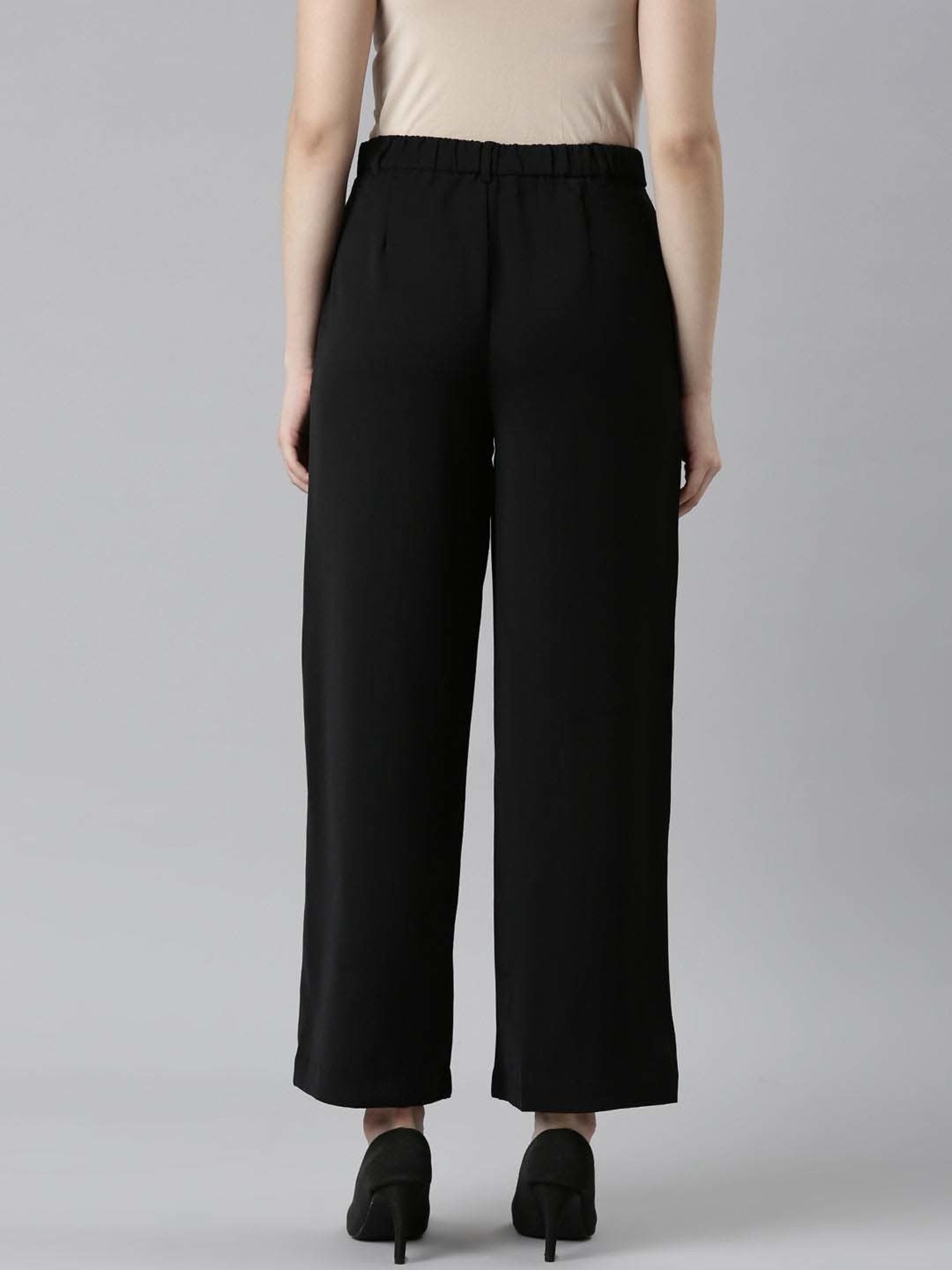 Go Colors! Black Mid Rise Flared Pants