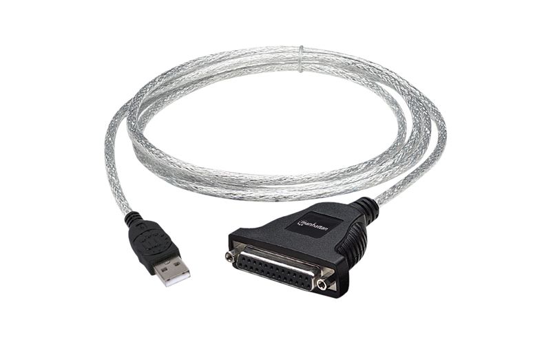 Manhattan Full Speed USB to Parallel Printer Converter, 6' - Converts USB signals for use with IEEE 1284 devices