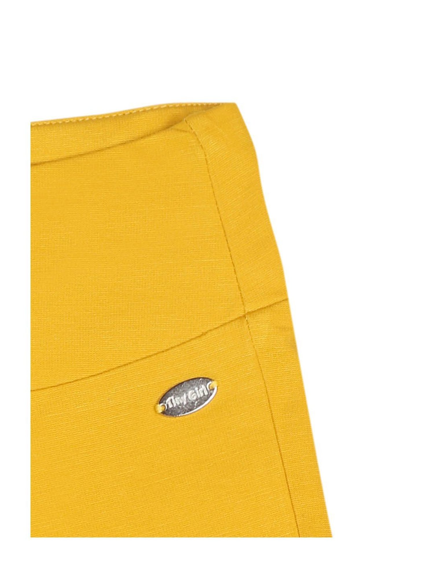 Tiny Girl Mustard Solid Jeggings