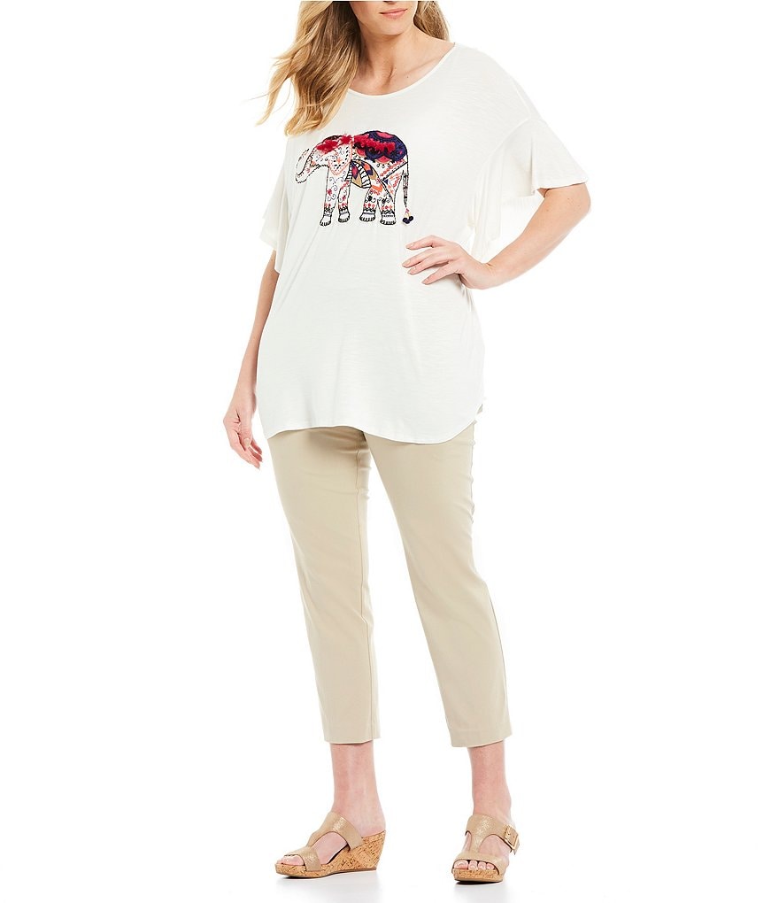 Code Bleu Plus Size Cropped Cargo Pants