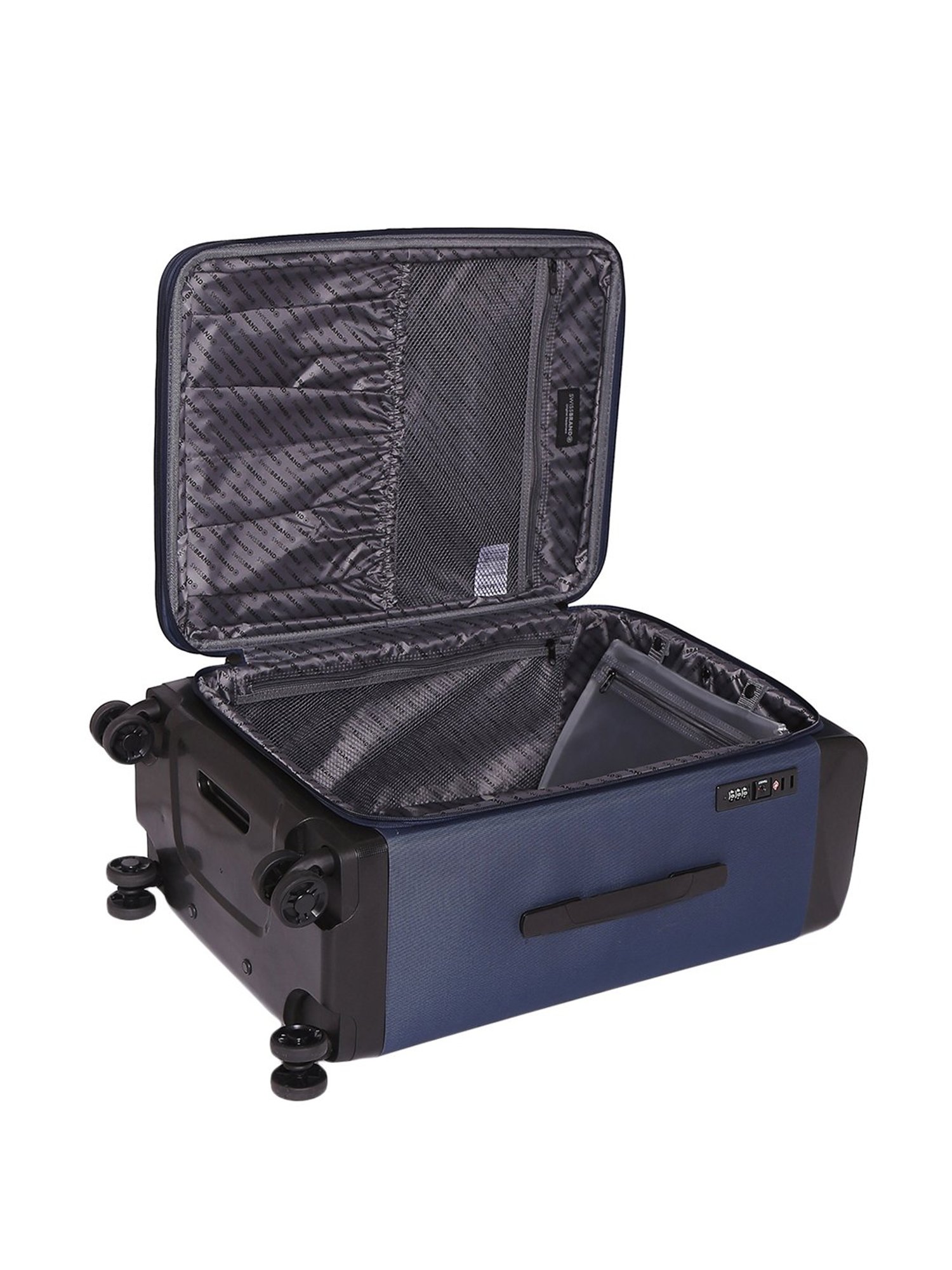 Swiss Brand Perth Navy Medium Soft Trolley Bag - 24 cm