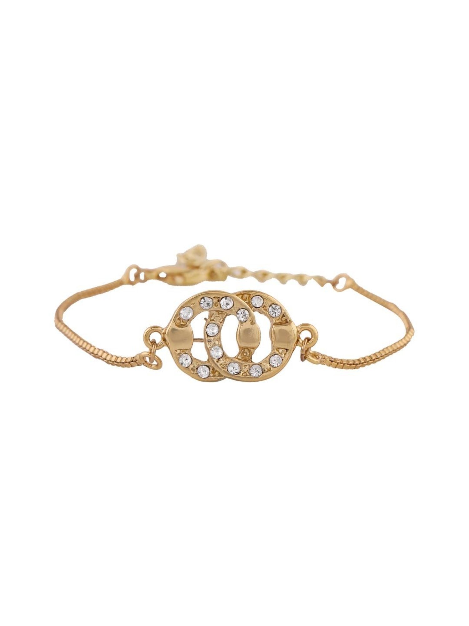 Estele Gold-Plated Sacred Bond Bracelet with Austrian Crystals for Women