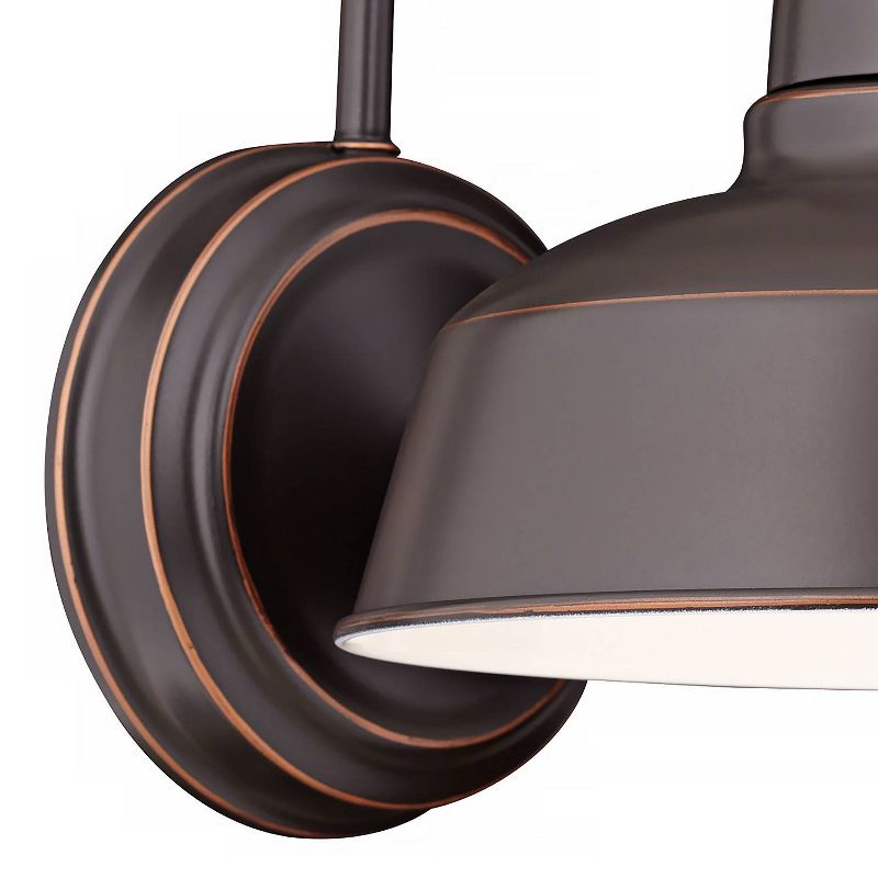 John Timberland Rustic Farmhouse Outdoor Wall Light Fixture Urban Barn Oil Rubbed Bronze Steel 13" for Exterior House Porch Patio