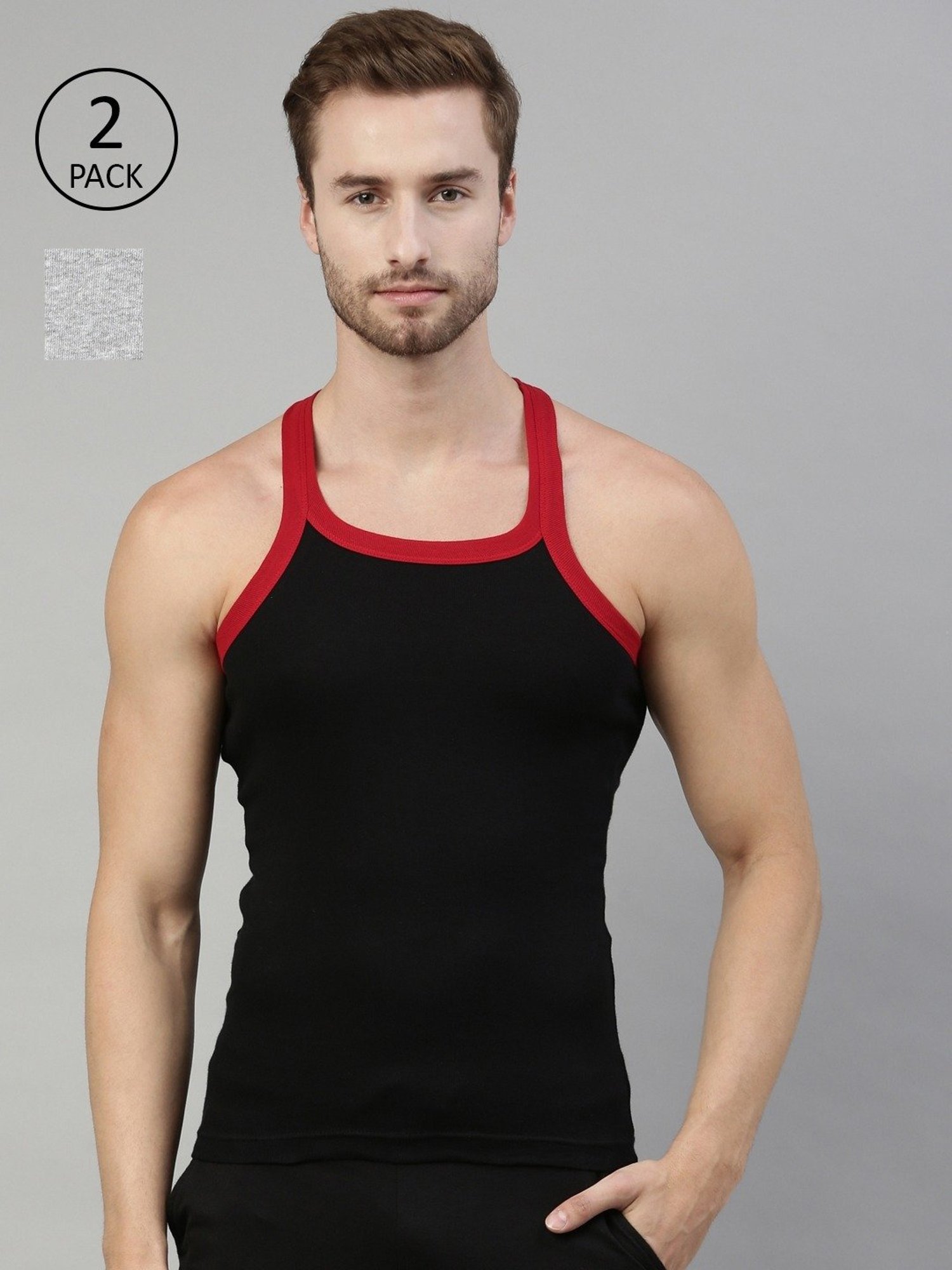 Dixcy Scott Originals Multi Cotton Regular Fit Vest - Pack Of 2
