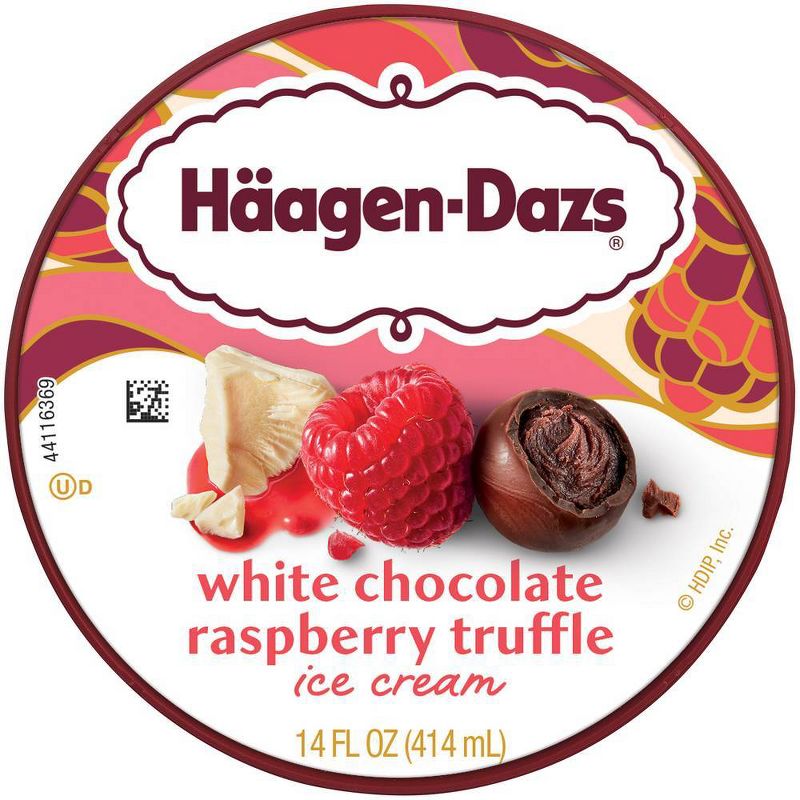 Haagen-Dazs White Chocolate Raspberry Truffle Ice Cream - 14oz