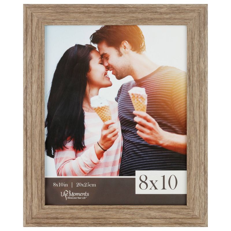 4pc (8" x 10") Farmhouse Barn Wood Tabletop or Wall Mount Picture Frames - Life Moments