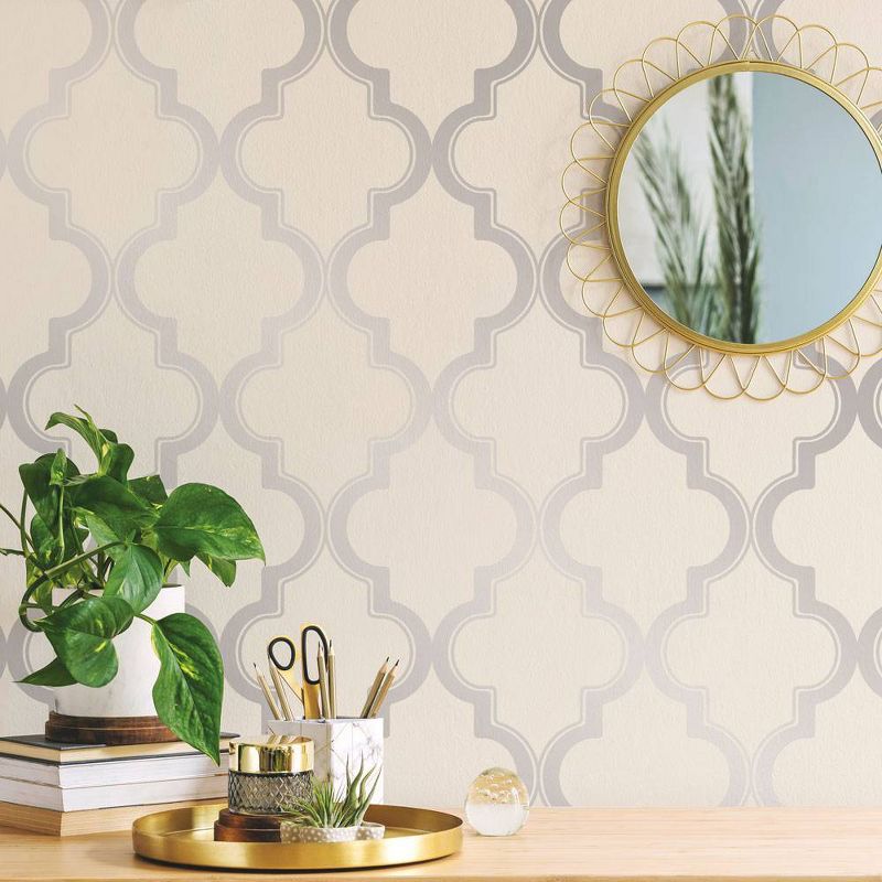 Tempaper Marrakesh Self-Adhesive Removable Wallpaper Cream