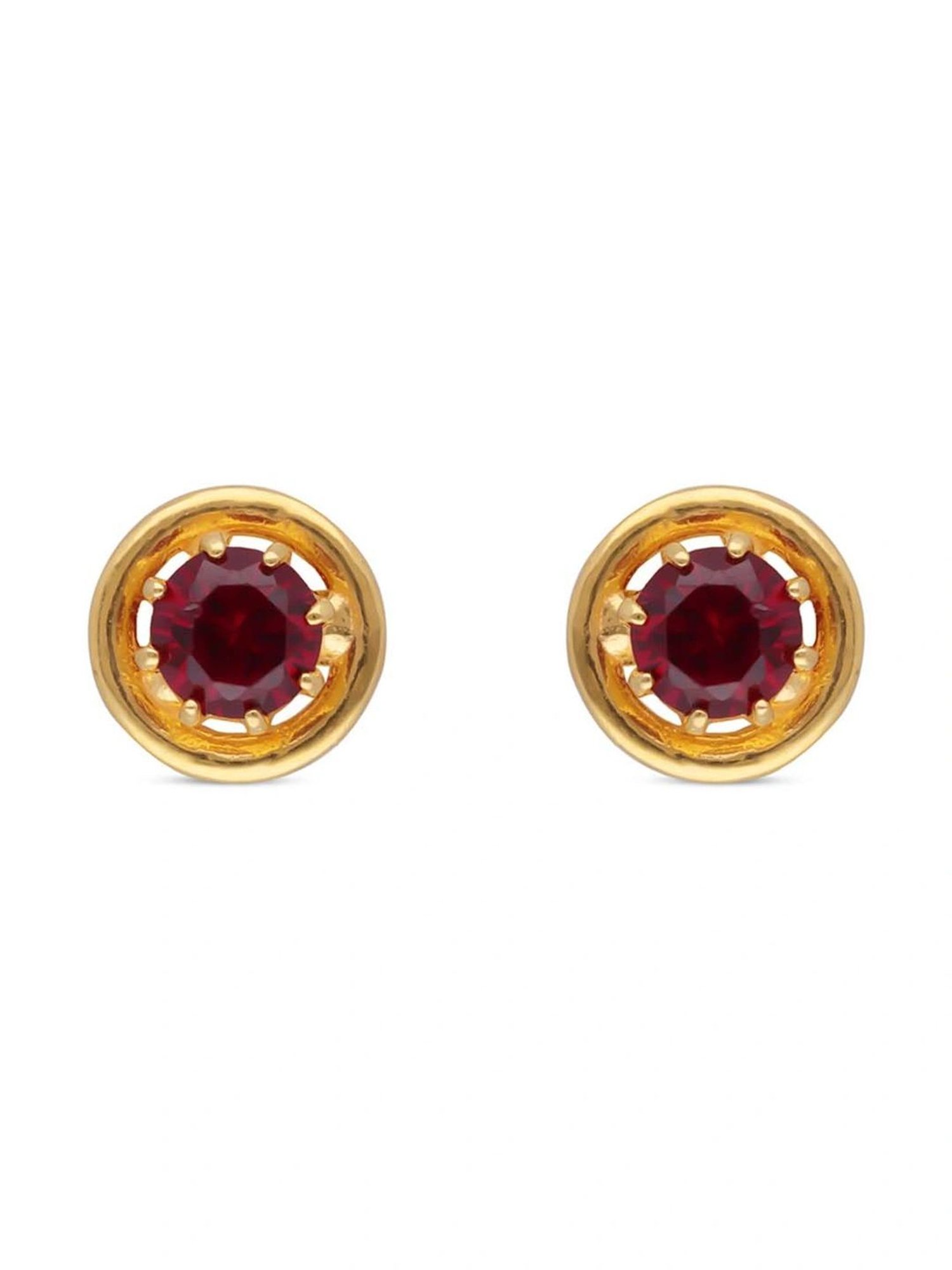 CKC Radiant Red Stone Gold Tops: Timeless Elegance