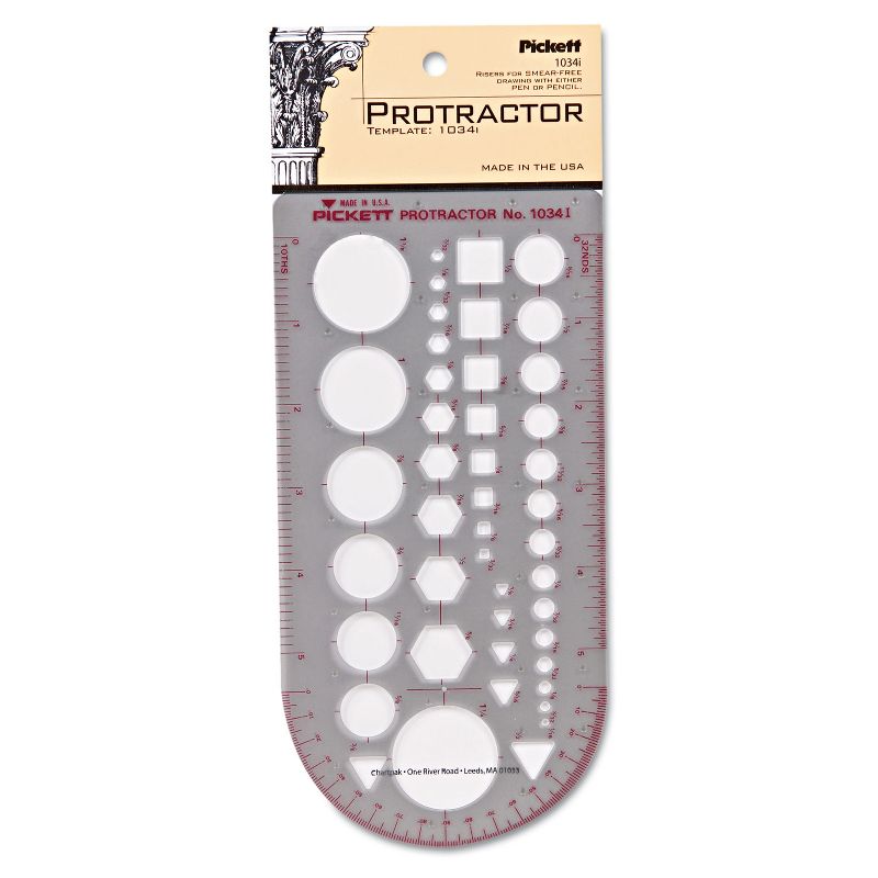 Chartpak Templates 43 Geometric Shapes/Symbols 4" x 8" Smoke 1034I