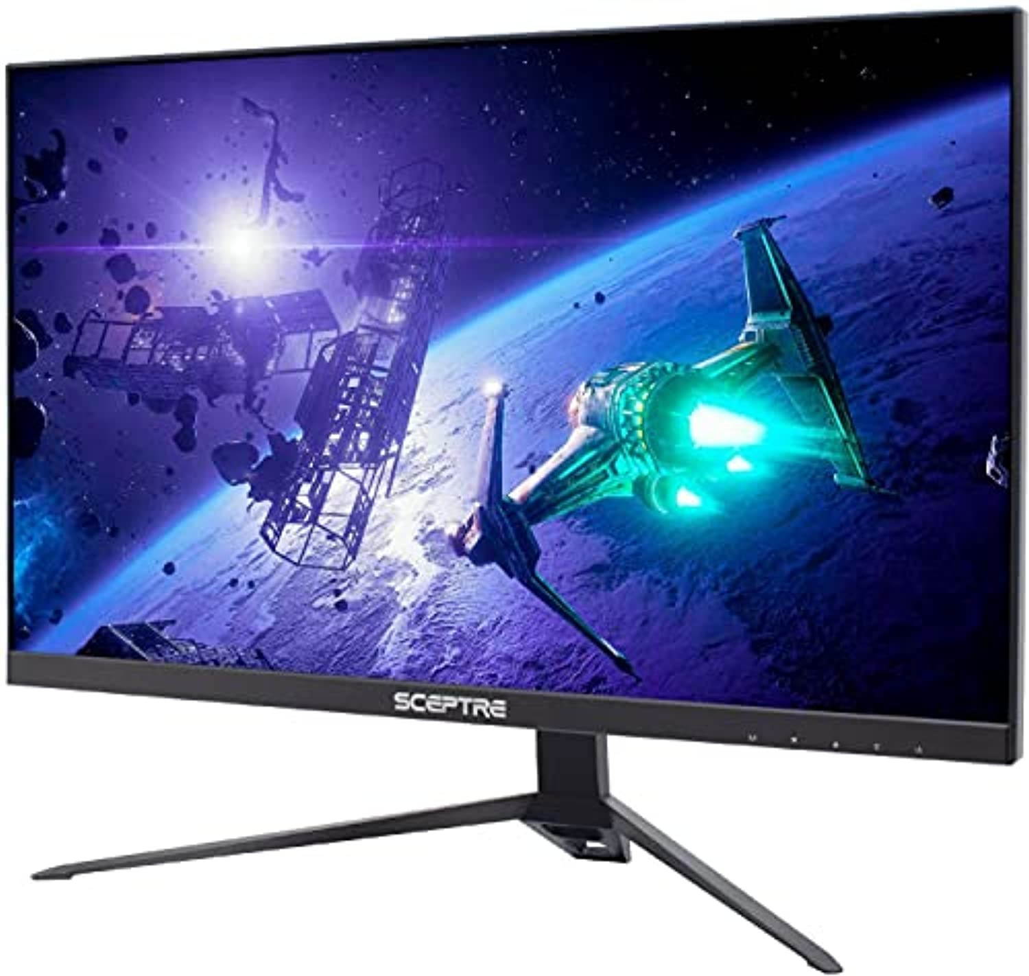Sceptre IPS 27" QHD 2560 x 1440p LED Monitor DisplayPort HDMI up to 165Hz AMD FreeSync Premium 99% sRGB Build-in Speakers, Machine Black 2021 (E275B-QPT168) (E275B-QPT168)
