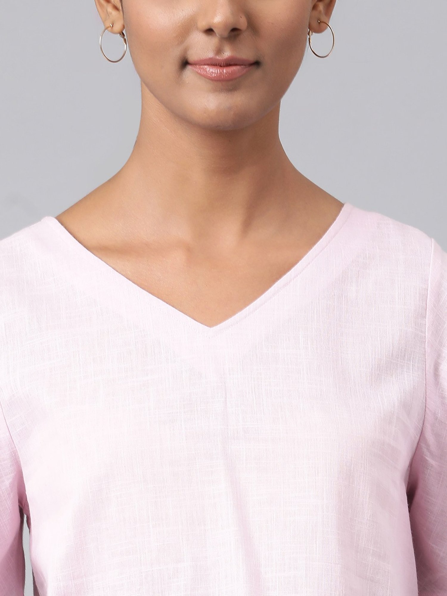Fabindia Pink Cotton Top