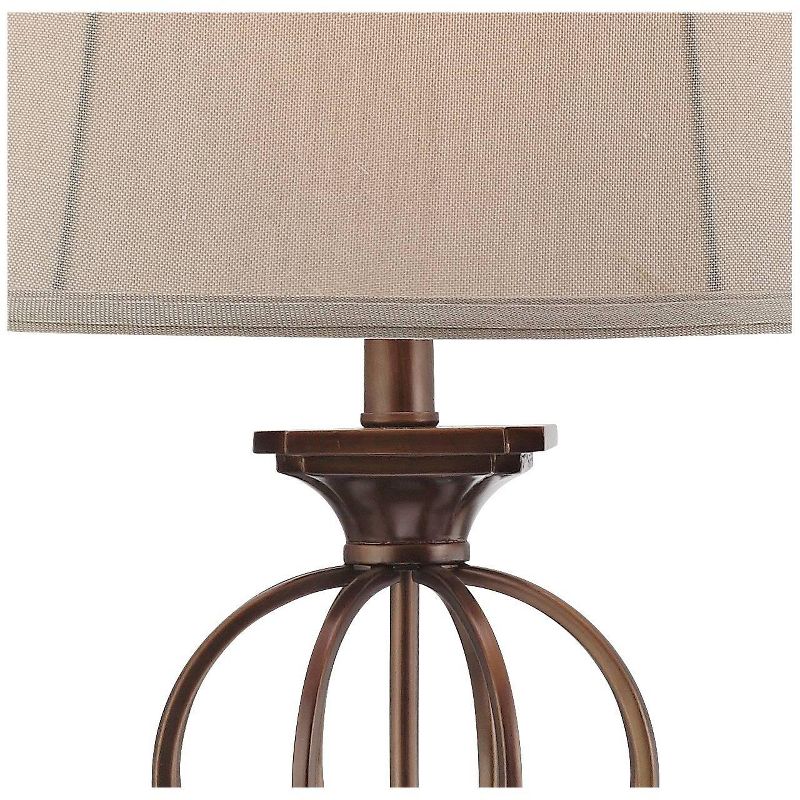 Kathy Ireland Villa Roma Open Cage Marble Accent Table Lamp