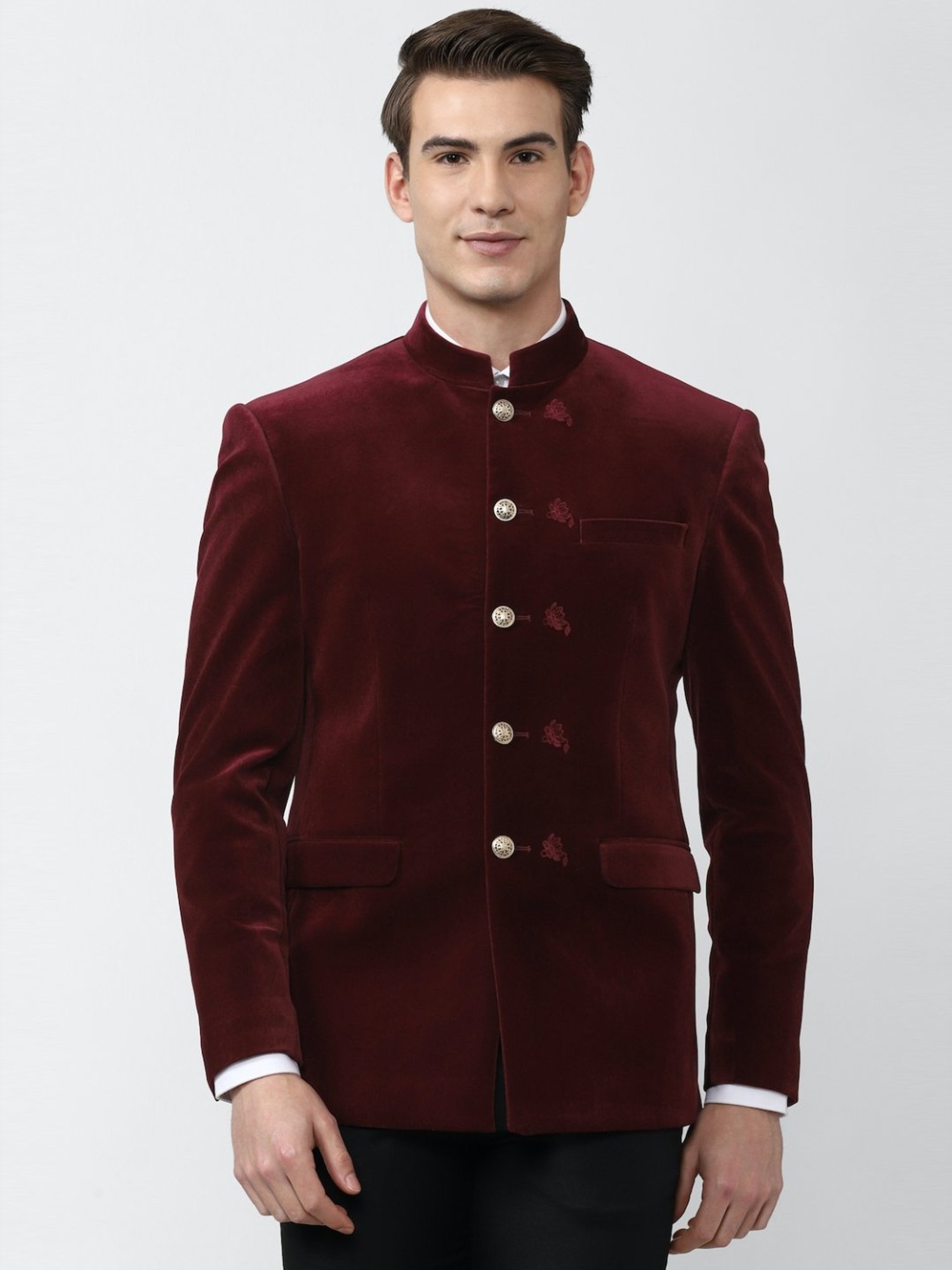 Hangup Cream Regular Fit Ethnic Blazer