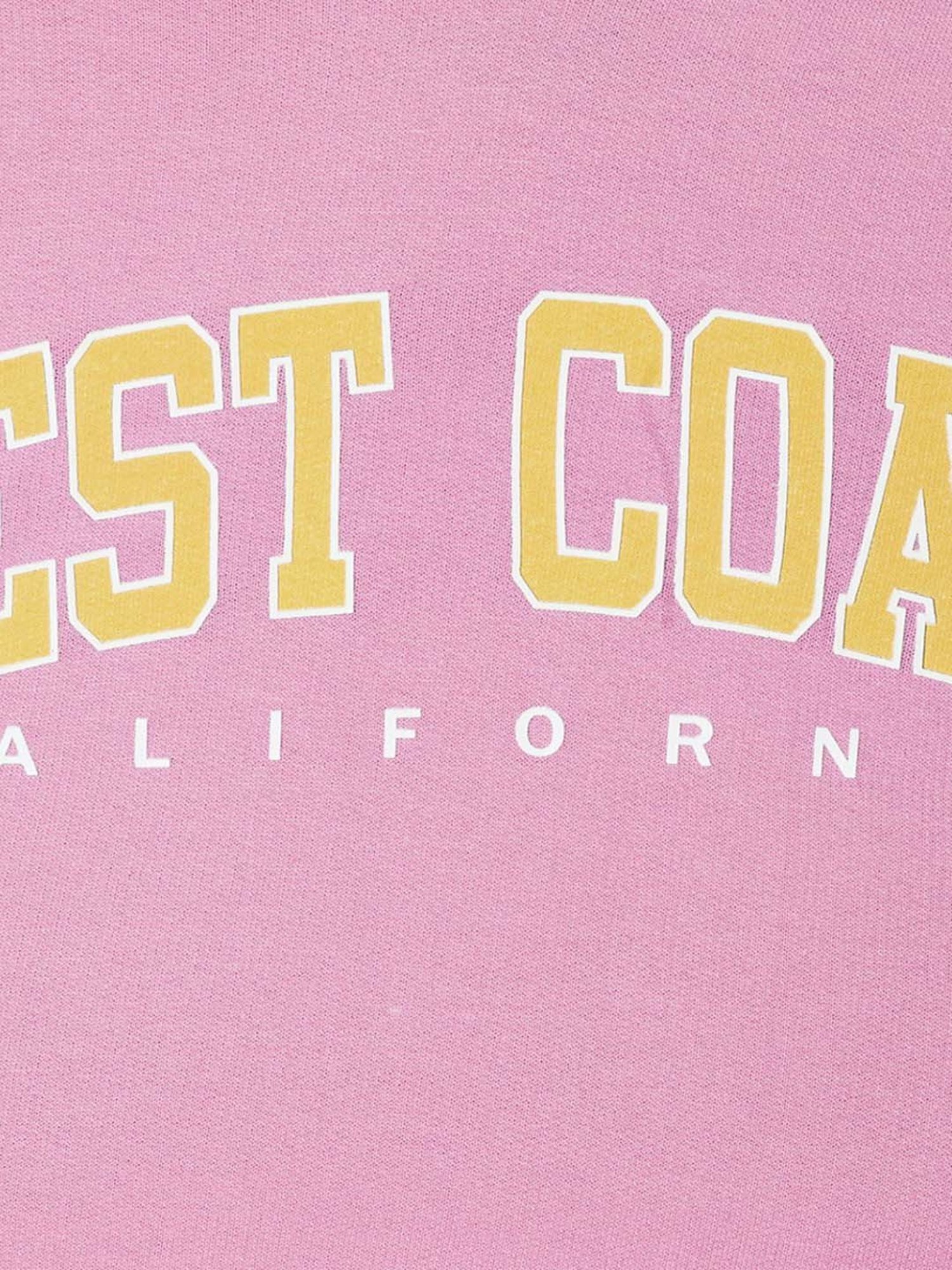 Ajile by Pantaloons Pink Cotton Graphic Print Sports Top