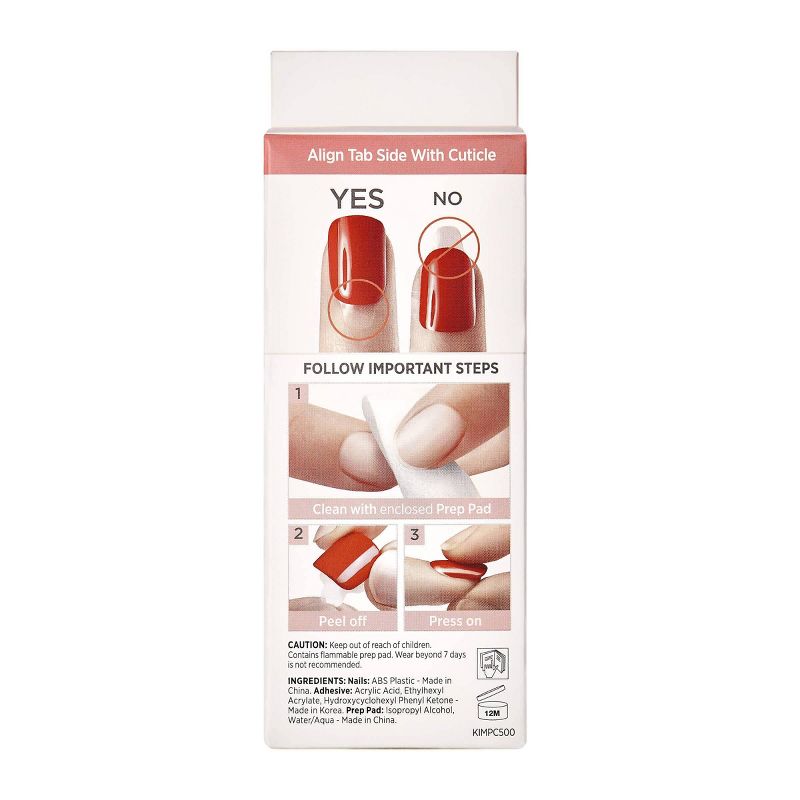 Ardell Nail Addict Blush False Nails Geometric Crystals - 24ct