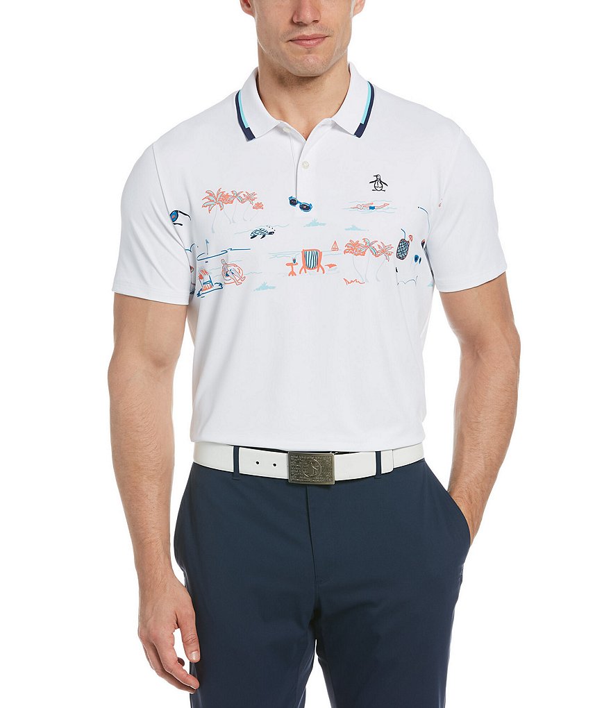 Original Penguin Golf Short-Sleeve Petes Day Off Golf Polo Shirt