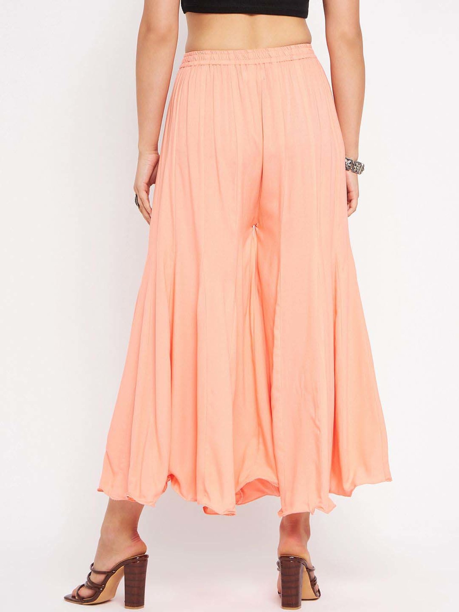 Castle Peach Regular Fit Palazzos