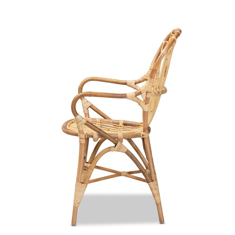 Sheraton Rattan Armchair Natural - Baxton Studio