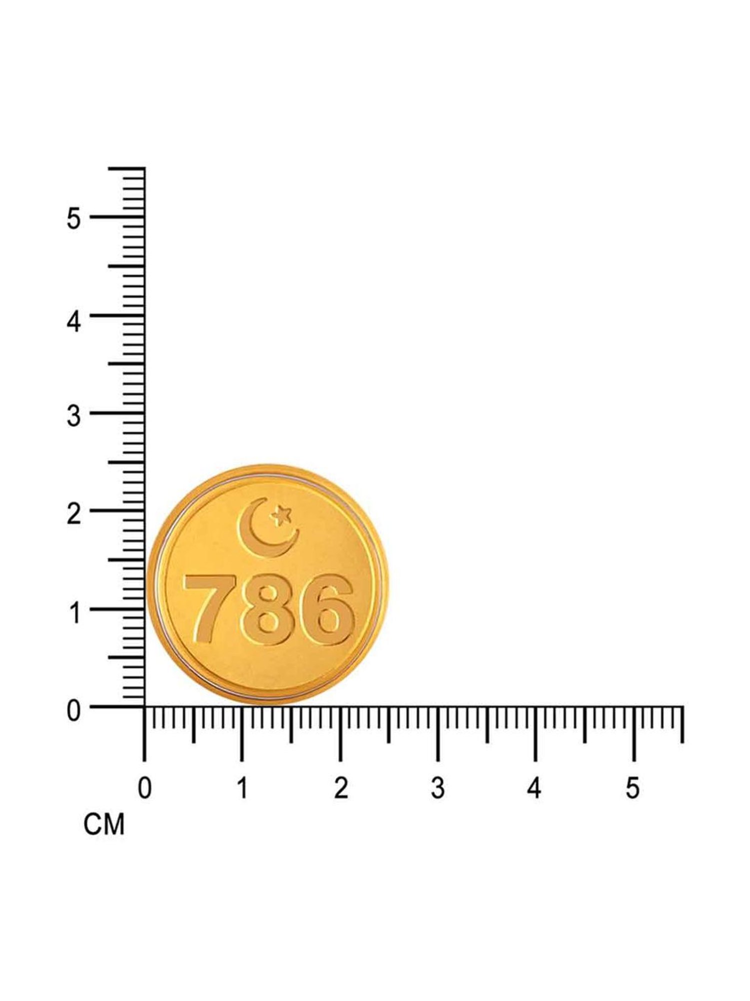 P.C. Chandra Jewellers Pooja Kalash-Inscribed 24k (999) 0.05gm Yellow Gold Foil Coin