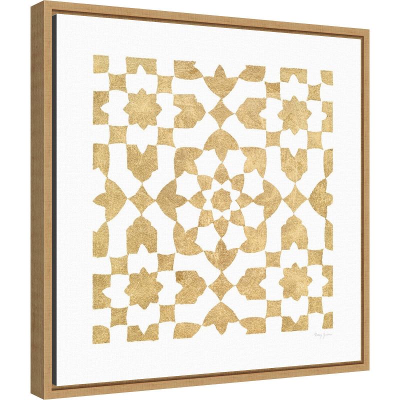 16" x 16" Simply Elegant XVI by Nancy Green Framed Canvas Wall Art - Amanti Art