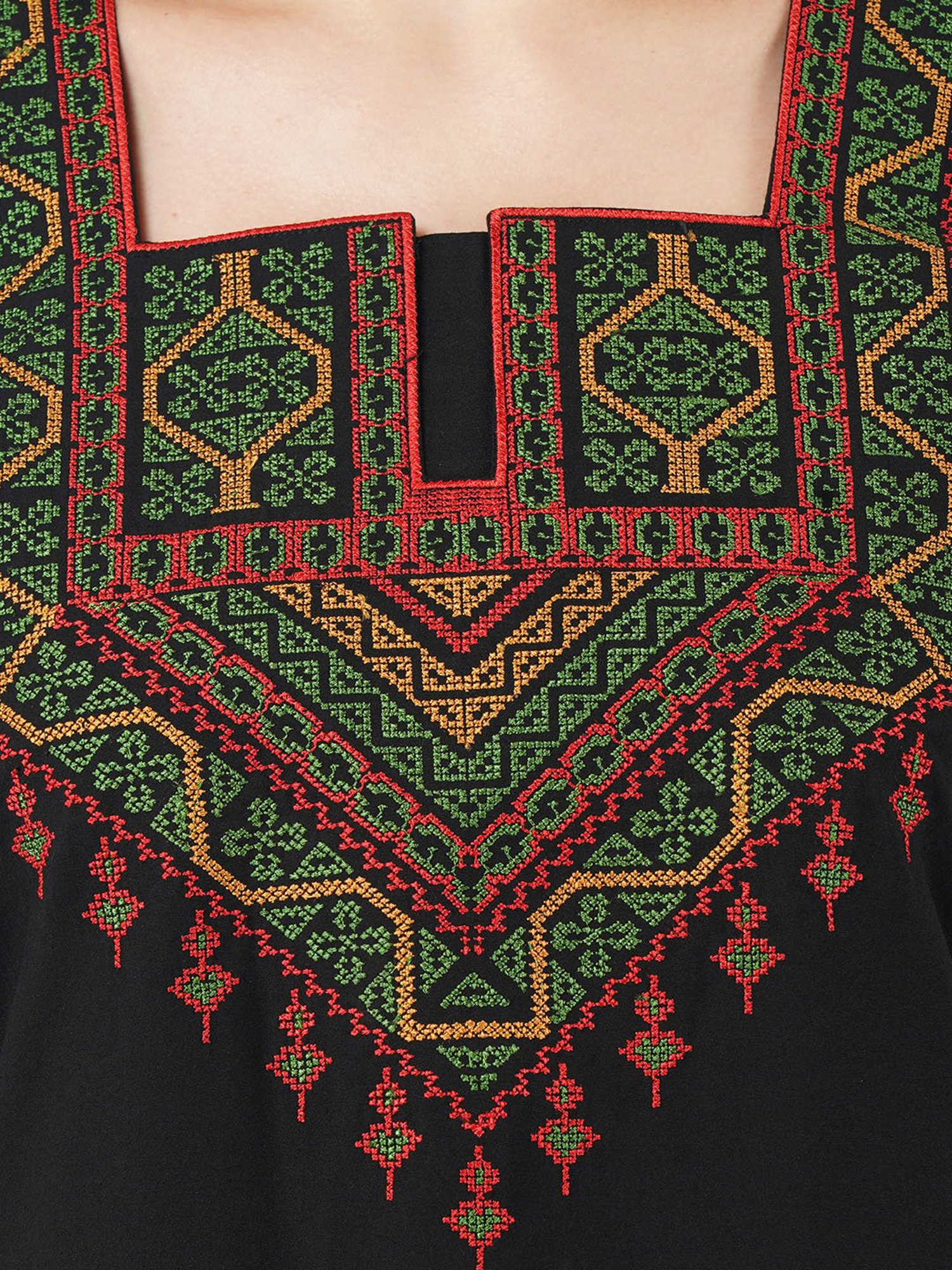 KOI SLEEPWEAR Black Embroidered Nighty