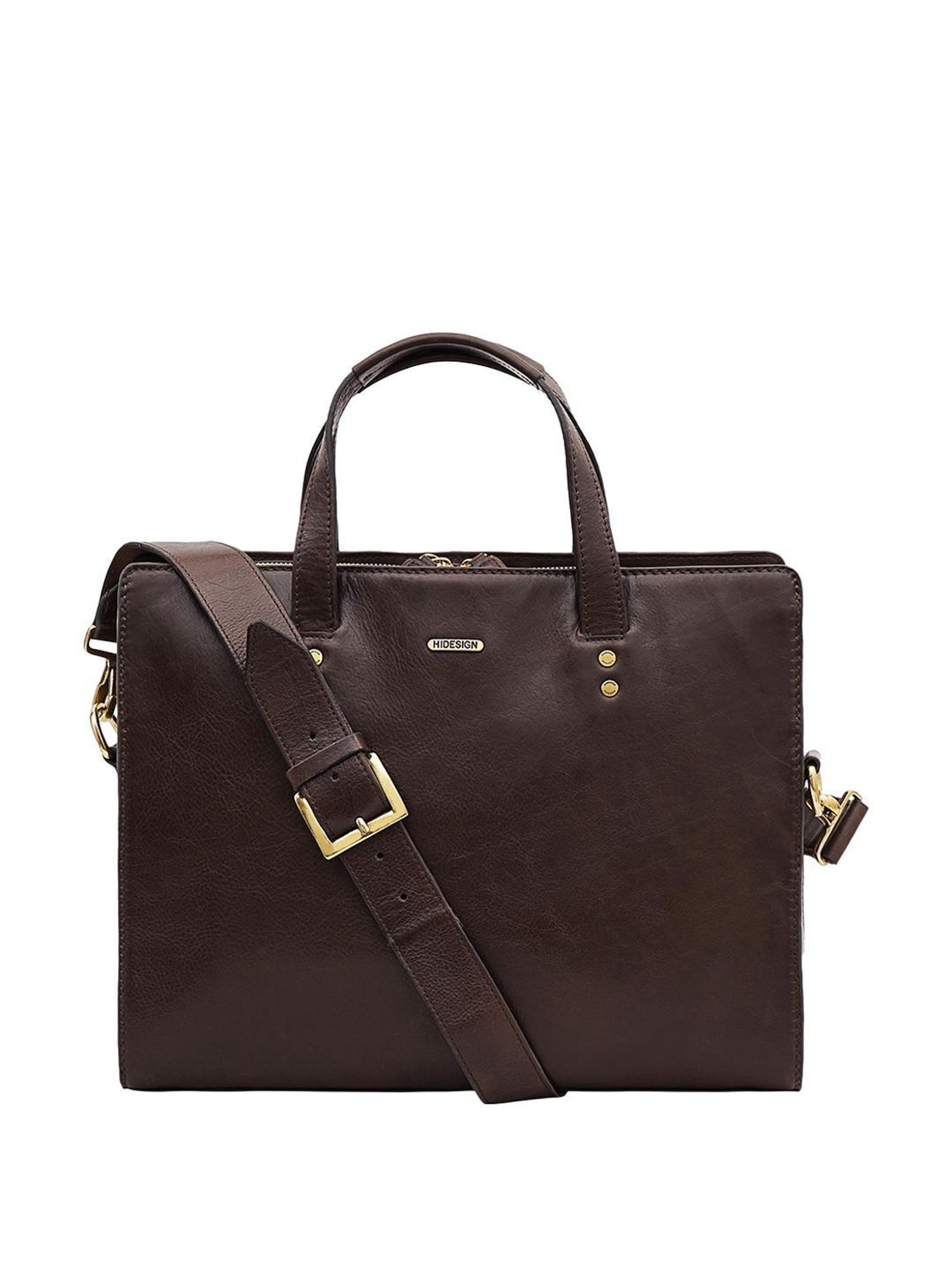 Hidesign La Plata 03 Large Mens Laptop Bag - Dark Brown