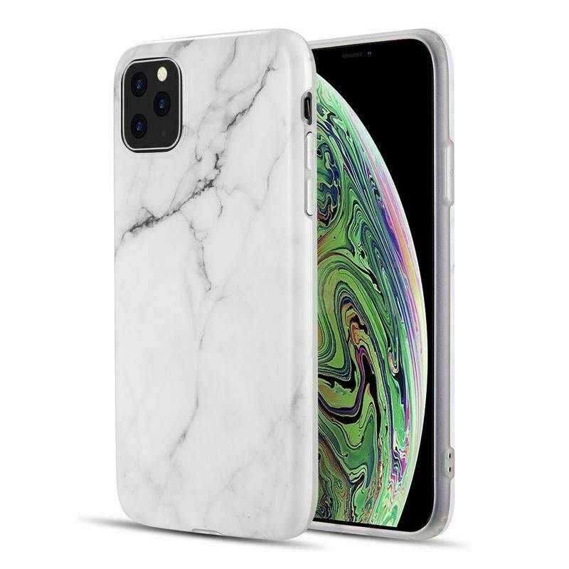 For  iPhone 12 Pro Max 6.7 in White Marble Skin Case Cover