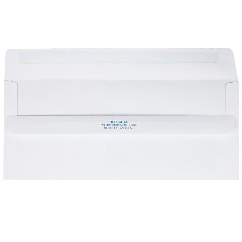 Quality Park Redi Seal Envelope #10 4 1/8 x 9 1/2 Window White 500/Box 21318