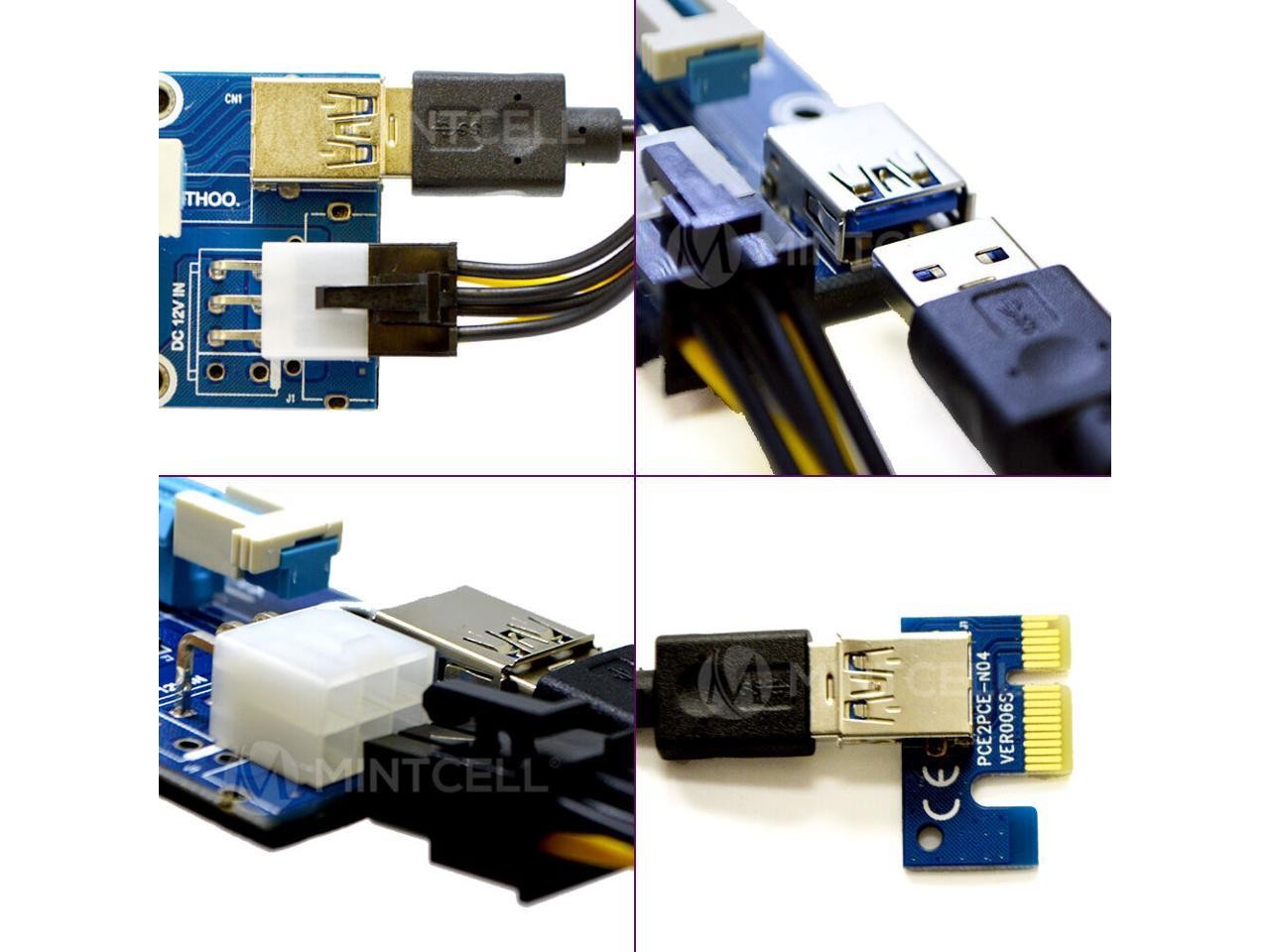 Add on Cards USB 3.1 Dual 10Gbps 2x Type-C Ports PCI Express Controller Riser Card Expansion Adapter for Mac Pro Windows Miner