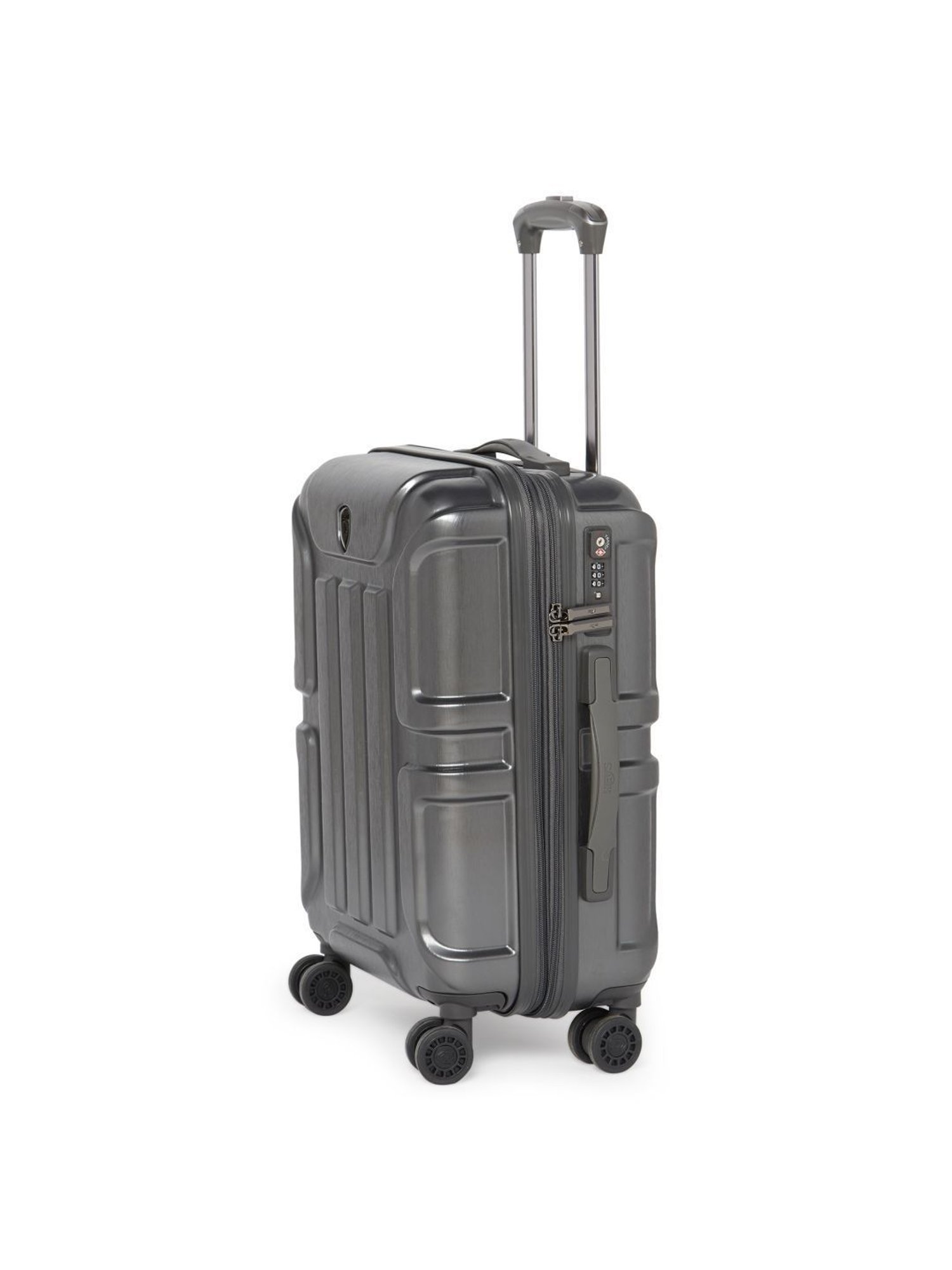 HEYS Commander Gunmetal Textured Hard Cabin Trolley Bag -21 cm