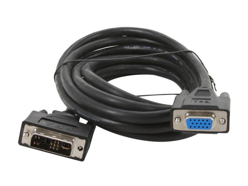 DAT 7369D Black DVI to VGA Cable