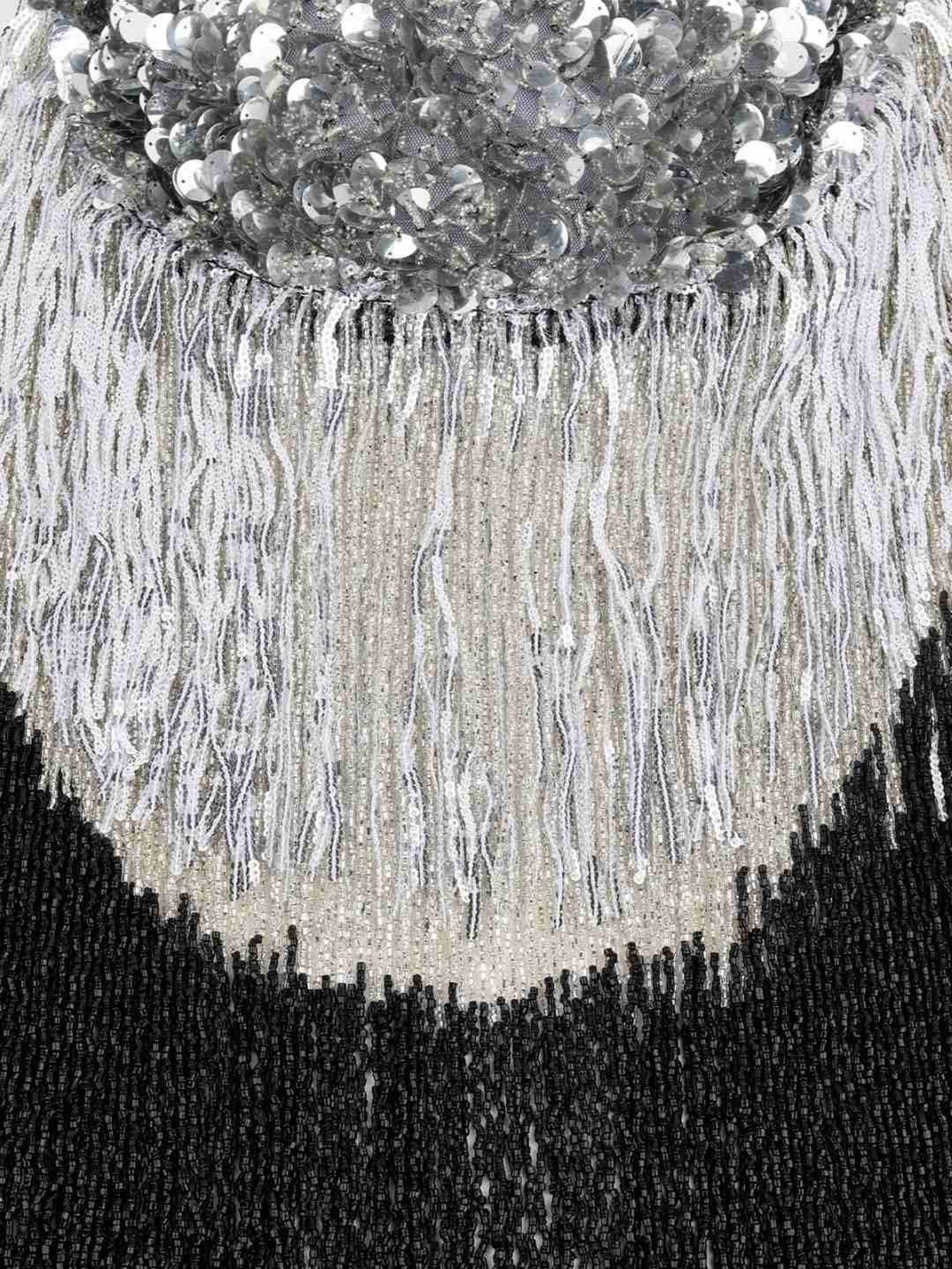 Odette Grey Embellished Fancy Short Cape